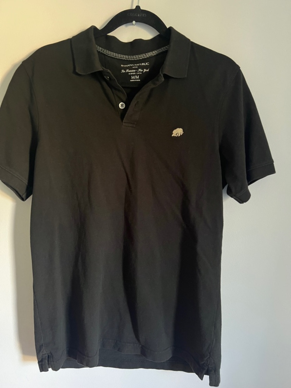 Banana Republic Black Men’s Polo with Contrast Logo